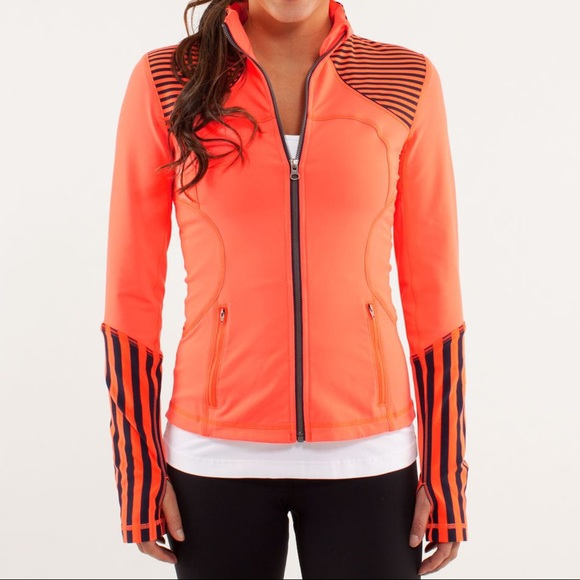 Lululemon Forme Jacket Size 6 Light flare/Inkwell/Stripes - Picture 13 of 15